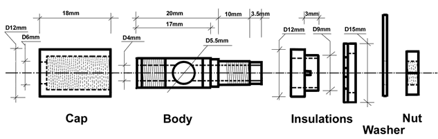 AudioNote Meishu binding post dimensions.