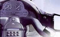 Close up of the becker Sound System control panel.