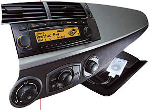 Becker iPod <sup>&reg;</sup> interface example (iPod <sup>&reg;</sup> not included).