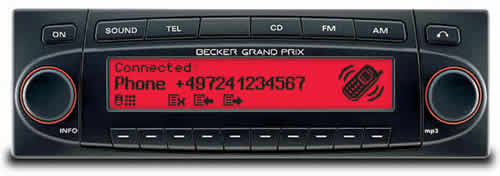 Becker Grand Prix 7992 CD / WMA / MP3 / Bluetooth <sup>&reg;</sup> tuner.
