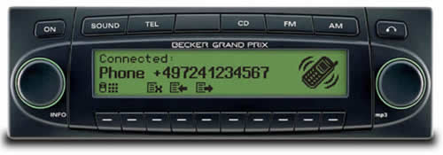 Becker Grand Prix 7993 CD / WMA / MP3 / Bluetooth <sup>&reg;</sup> tuner.