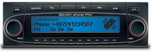 Becker Grand Prix 7995 CD / WMA / MP3 / Bluetooth <sup>&reg;</sup> tuner.