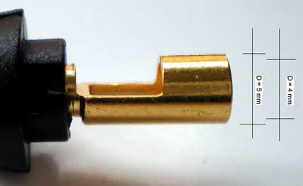 Eichmann bayonet banana plugs - cable size.
