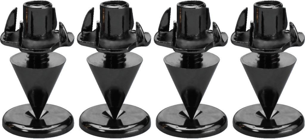 SPS-10SC Small Speaker Spikes Black Chrome
