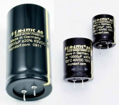 Mundorf Audio Grade Power Capacitors