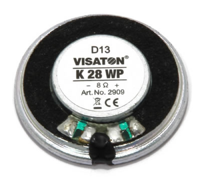 Visaton K28WP - 8 Ohm Miniature Speaker rear.