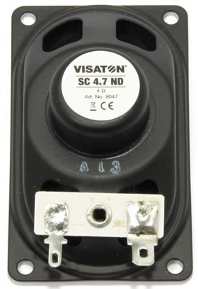Visaton SC4.7ND - 4 Ohm full-range driver rear view.