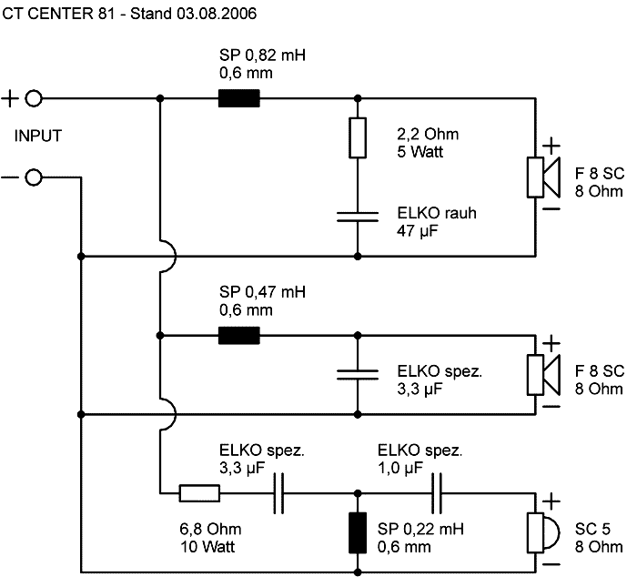 Speaker Kit Crossover Circuit