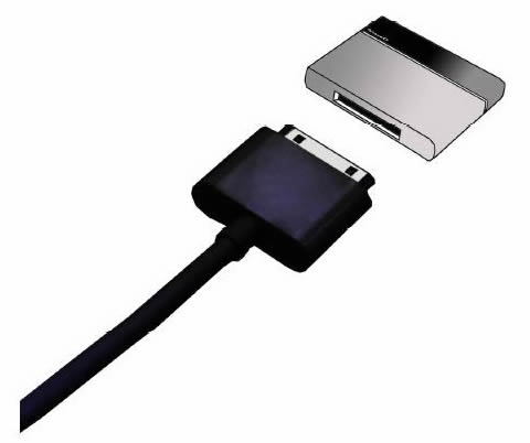 Eenvoudige aansluiting van de Tune2Air WMA1000 de iPod van uw auto kabel.