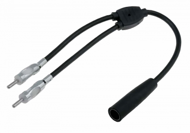 Aerial Y Adapter Dual Male DIN to Single Female DIN
