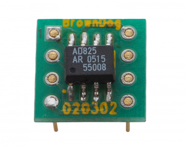 IC Module with single or Dual AD825 Op-Amps in a SIL Package