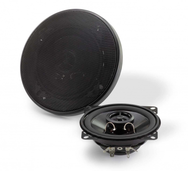 RetroSound 4 Inch Deluxe Stereo Speakers with Plain Black Grilles