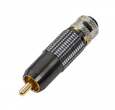 Monacor Inline RCA Phono Plug Black