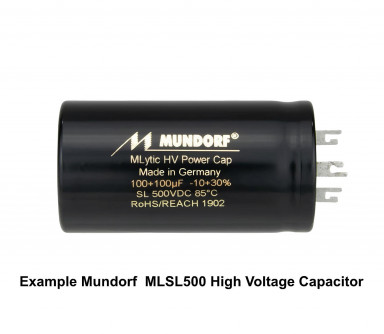Mundorf 50+50uF 500V DC MLytic HV Dual High Voltage Capacitor