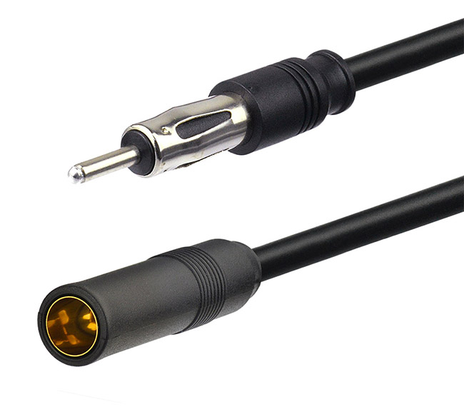 Car antenna amplifier cable connections.