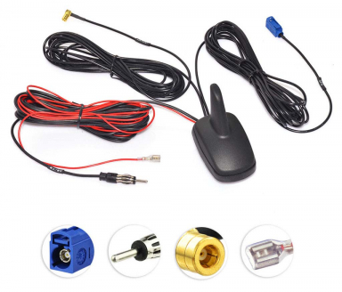 Shark Fin Roof Mount Antenna AM FM GPS DAB 5m Cable