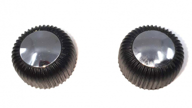 Front Radio Knobs for Holden FX or FJ Black Chrome