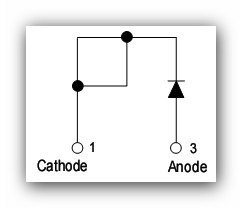 Here is a diagram showing the polarity of the diodes.
