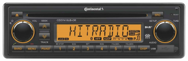 Continental Car CD Radio CDD7418UB-OR