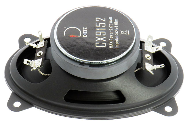 Dietz CX9152 dual voice coil 4x6" speaker rear.