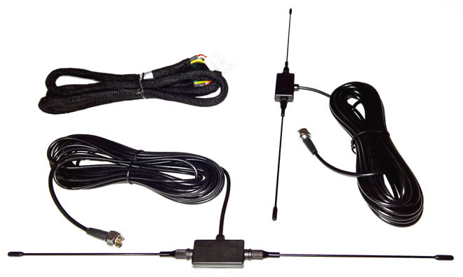 Accessories included with the Dynavin Digital TV Tuner system. 