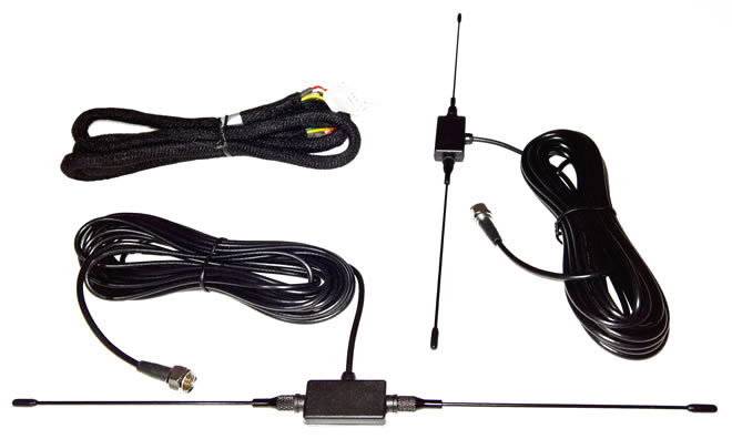 Accessories included with the Dynavin Digital TV Tuner system.
