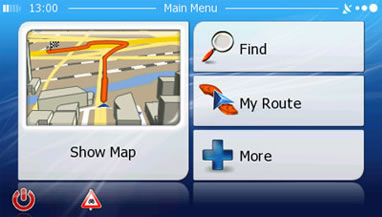Example navigation screens.