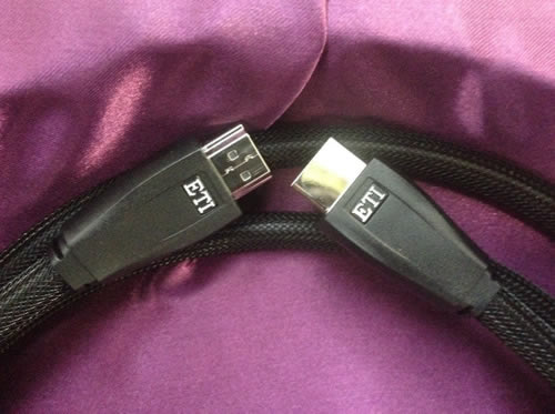 ETI Research Quiessence HDMI cable connectors.