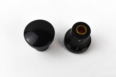 Pair of Radio Knobs Porsche 356 Black