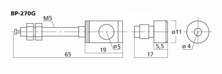 Monacor BP-270G Binding Post Measurements