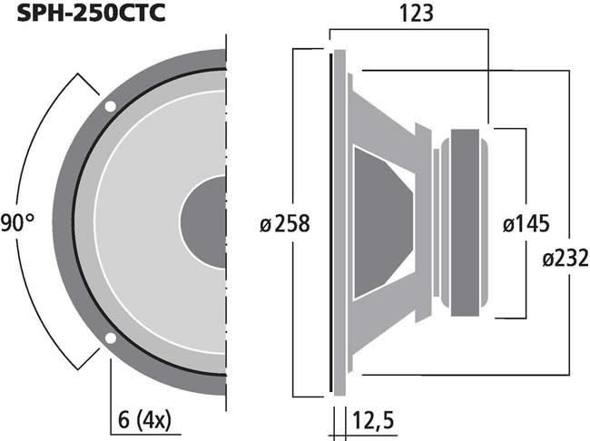 SPH-250CTC Dimensions