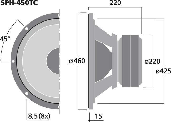 SPH-450TC Dimensions