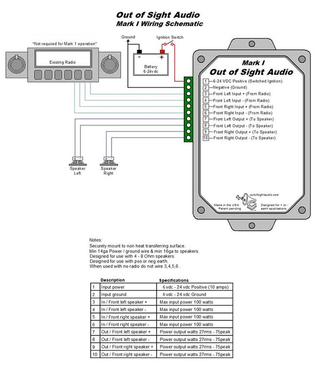 Out of Sight Hidden Audio Wiring Diagram.
