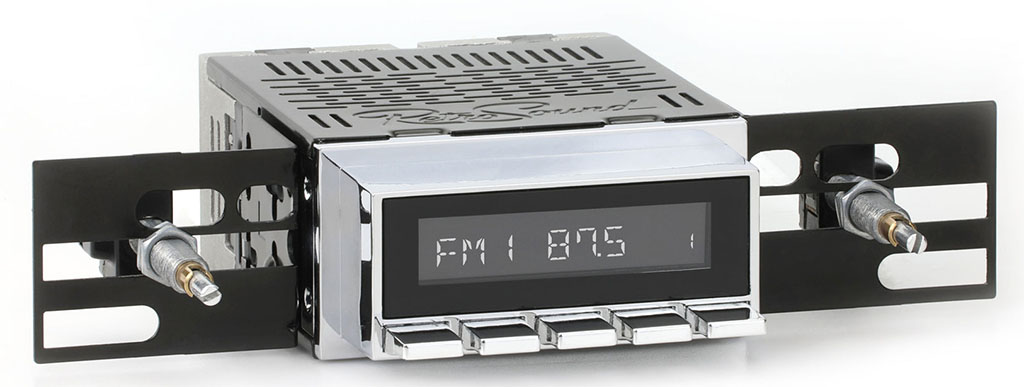 RetroSound RetroRadio, showing base unit with chrome trim and chrome buttons.