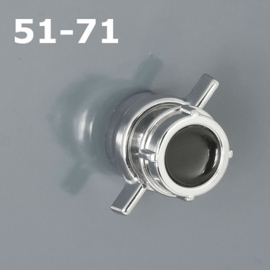 RetroSound Black Dot Chrome Knob Set 51-71