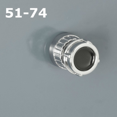 RetroSound Black Dot Chrome Knob Set 51-74