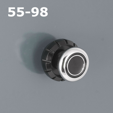 RetroSound Black Dot Chrome Knob Set 55-98