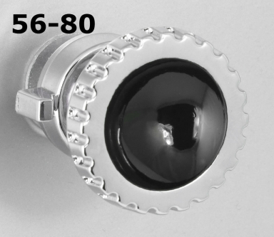 RetroSound Black Dot Chrome Knob Set 56-80