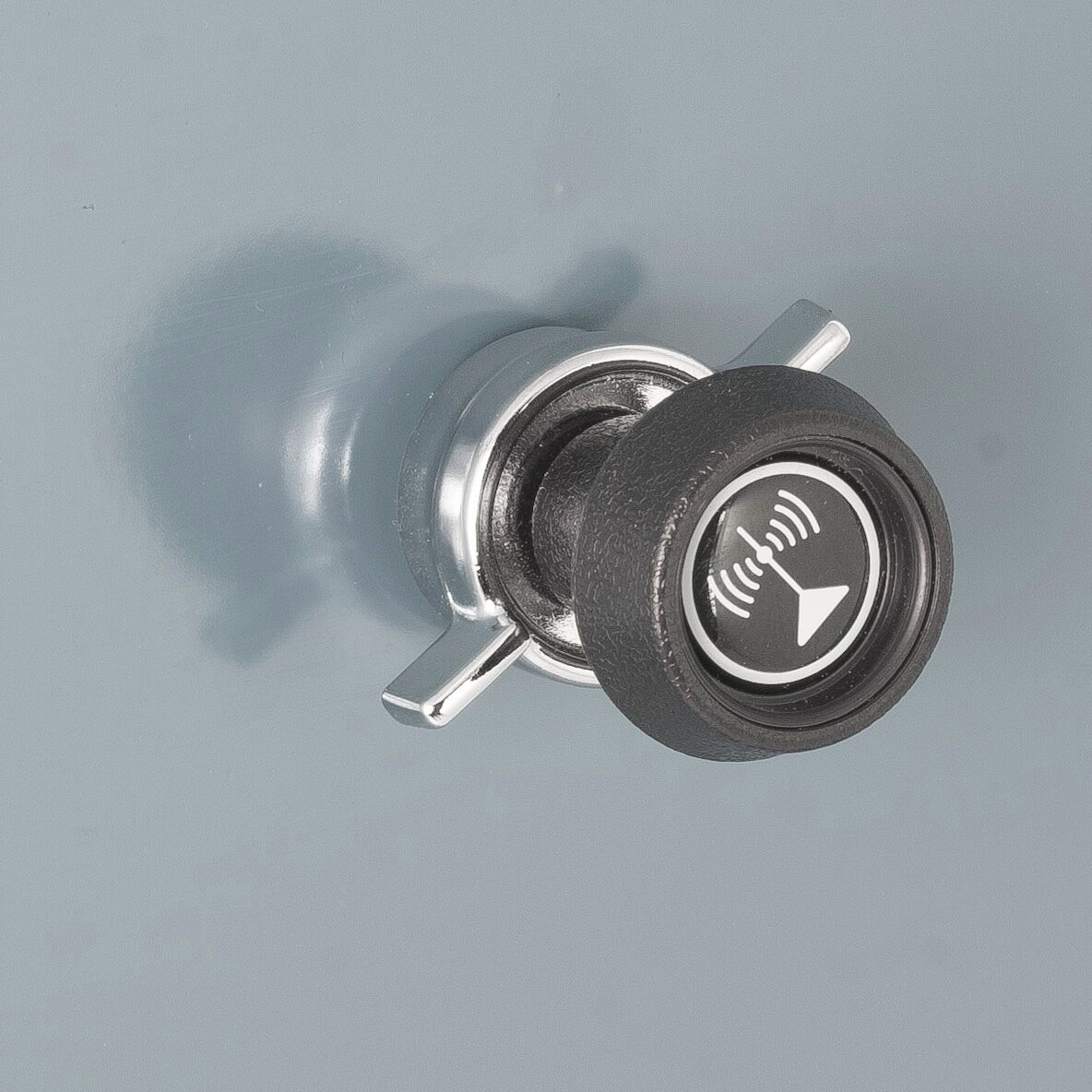 Soundlabs Group RetroSound Black Car Radio Knobs with Chrome Winged Back Knob