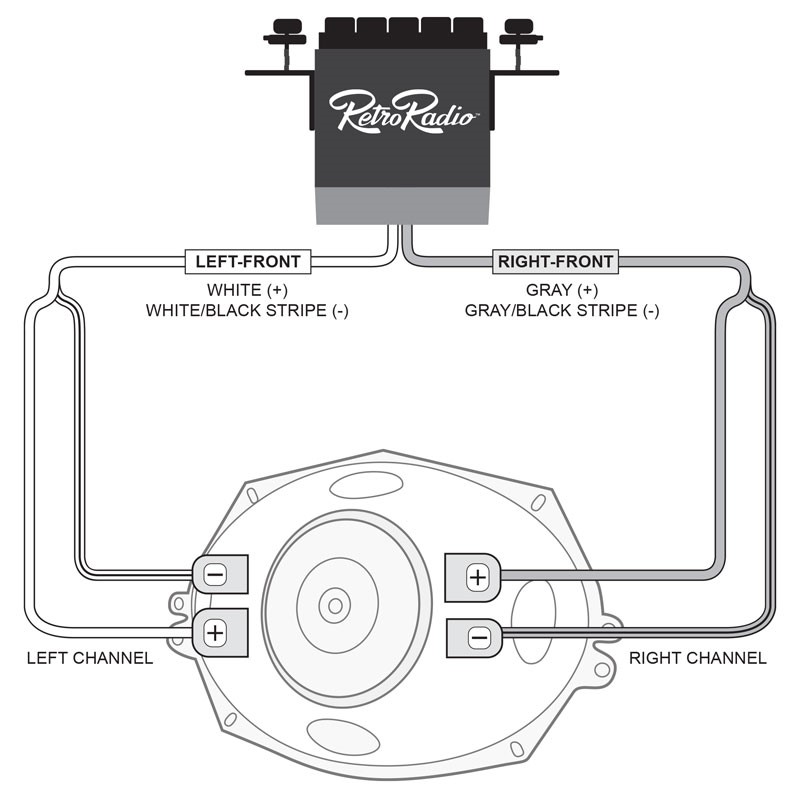 Radio Connection Diagram to Dual Voice Coil Speaker