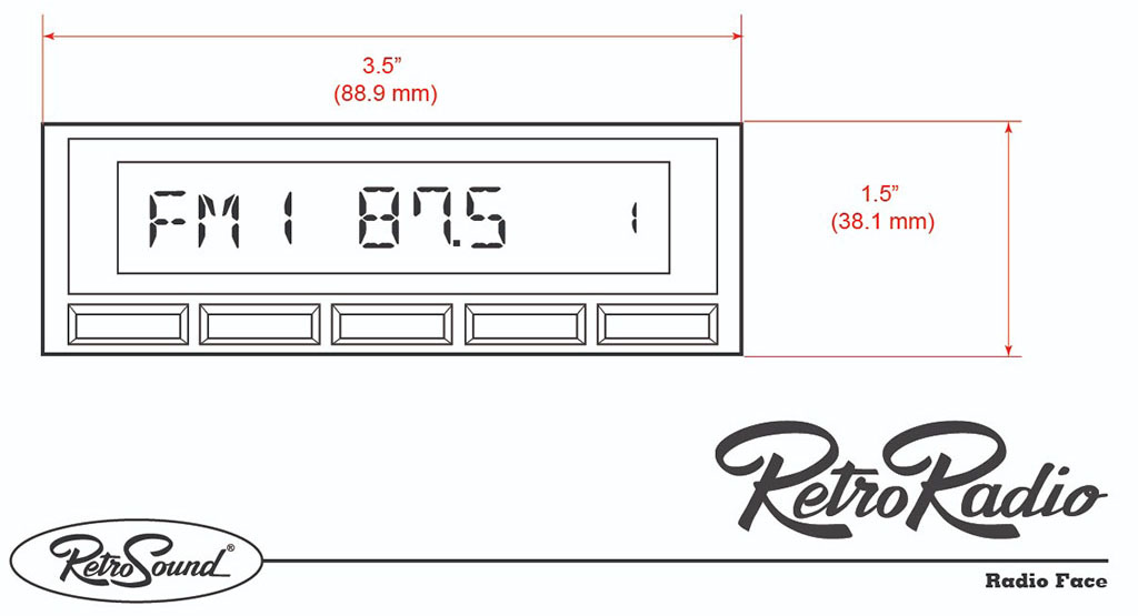 RetroRadio Face Dimensions