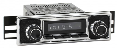 RetroSound Radio Classic Universal European Chrome Black Insert Style