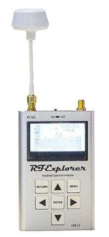 RF Explorer Cloverleaf dual band 2.4/5.8GHz omnidirectional SMA with Separately Supplied RF Explorer - note supplied device may appear slightly different to to varying batches.