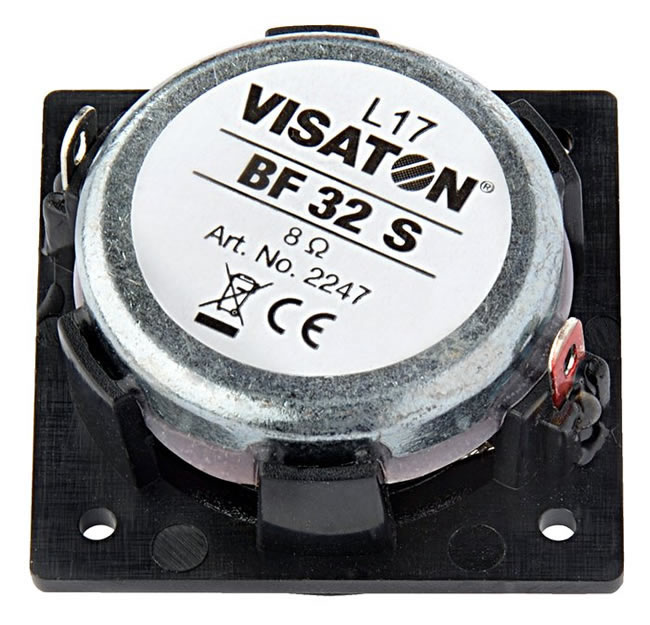 Visaton speaker driver BF32S - 8 Ohm 3.2 cm or 1.3" fullrange speaker Rear View