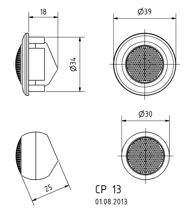 Loudspeaker Driver Dimensions and Measurements - all dimensions in mm (approx.)