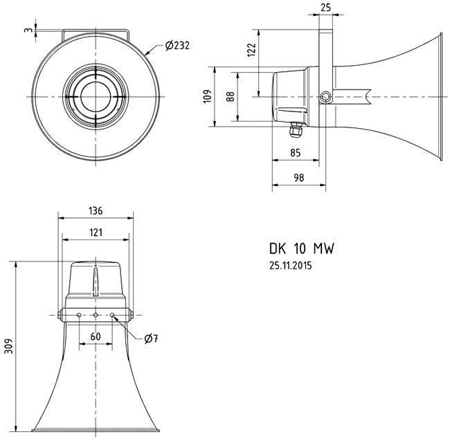 Loudspeaker Driver Dimensions and Measurements - all dimensions in mm (approx.)