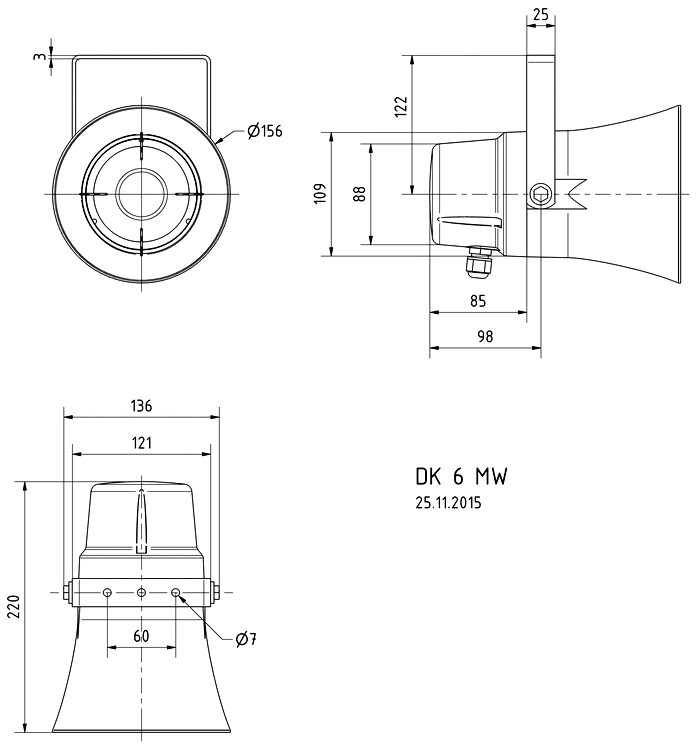 Loudspeaker Driver Dimensions and Measurements - all dimensions in mm (approx.)