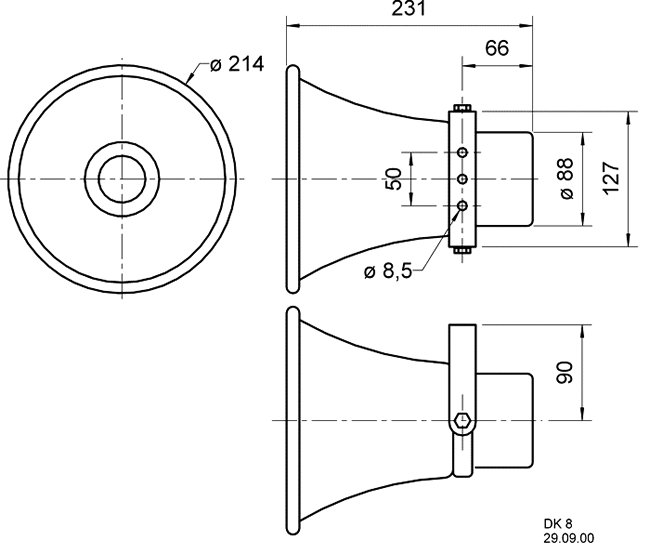 Loudspeaker Driver Dimensions and Measurements - all dimensions in mm (approx.)