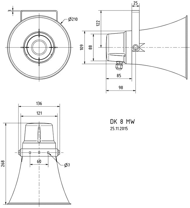 Loudspeaker Driver Dimensions and Measurements - all dimensions in mm (approx.)