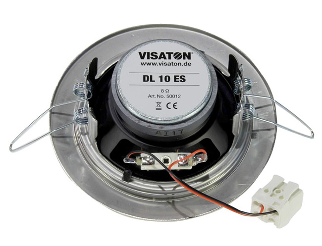 Visaton DL 10 ES 8 Ohm Ceiling Mounted Speaker Stainless Steel Rear View